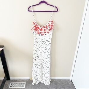 NWT Rixo For Target Polka Dot Spaghetti Strap Maxi Dress